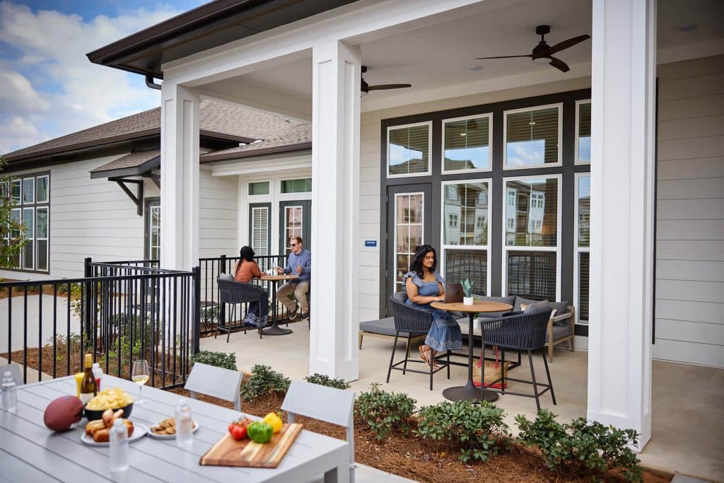 Apartments in Wesley Chapel - Story Wesley Chapel community patio ready for your to connect and enjoy.